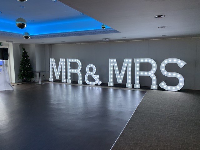 Light Up MR & MRS Letters