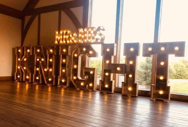 Rustic Light Up Surname Letters