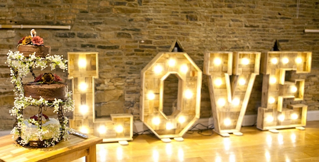 Rustic Light Up LOVE Letters