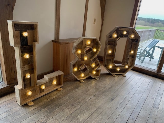 Rustic Light Up Initials