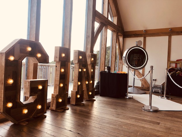 Rustic Light Up Letters Hire
