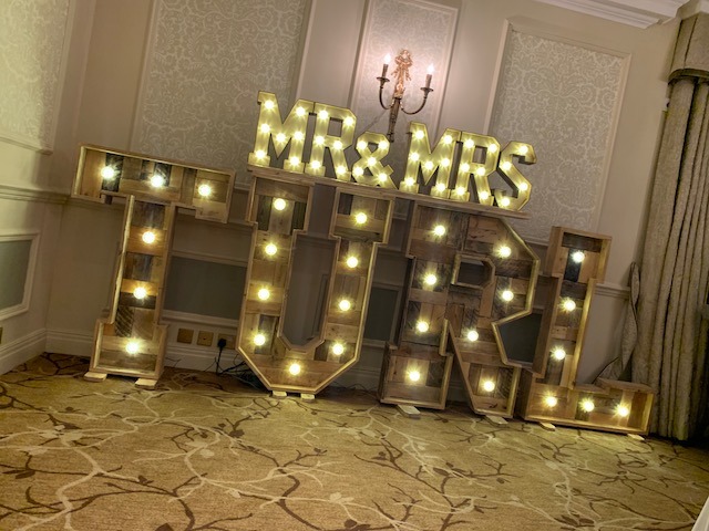 Rustic Surname Light Up Letters