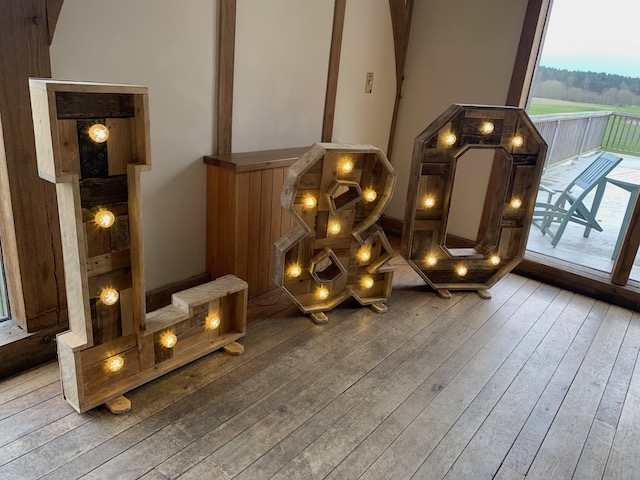 Rustic Light Up Initials