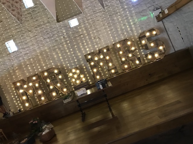 Rustic Mr & Mrs Letters